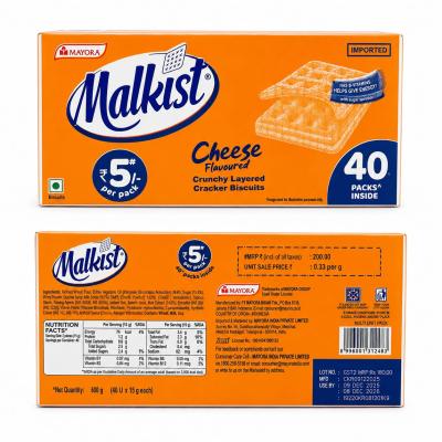 MALKIST CHEESE FLAVOURED CRUNCHY LAYERED CRACKER BISCUITS -680 g